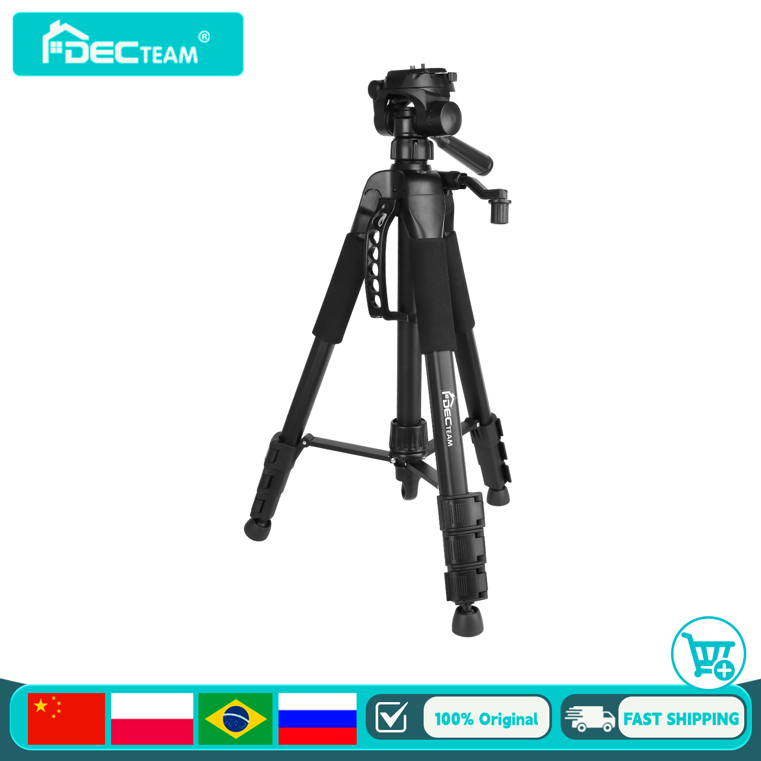 Spirit Level - Lazer seviyesi için 4 bölümlü Tripod,